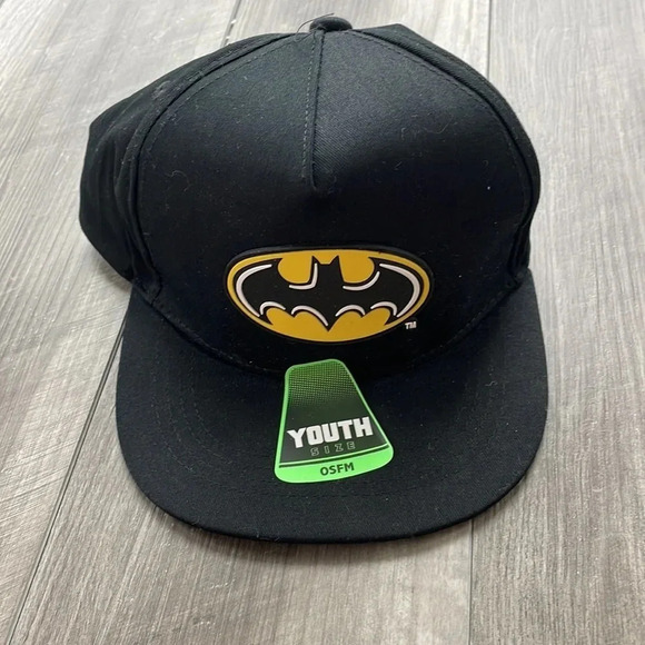Boys Batman Baseball Hat Cap with Flat Brim Youth Size OSFM- New with Tags! - Picture 4 of 4